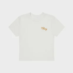 Cherry American Classic Baby Tee (White) Best Sale
