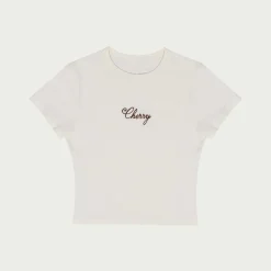 Cherry American Classic Baby Tee (Cream) Best Sale