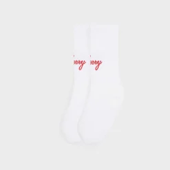 Cherry American Classic Socks (White/Red) Best Sale
