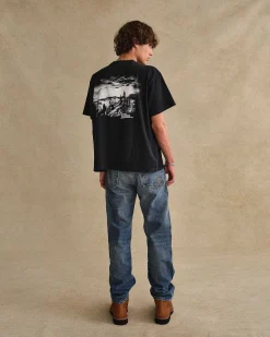 Cherry American Outdoorsman Boxy Tee (Black) New