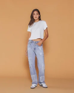 Cherry Basic Boxy Women'S T-Shirt (White) Outlet