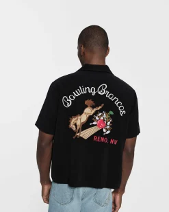 Cherry Bowling Broncos Bowling Shirt (Black) New