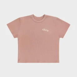 Cherry Built To Love Thermal Baby Tee (Rose) Hot