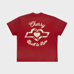 Cherry Built To Love Thermal Baby Tee (Red) Best Sale
