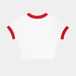 Cherry Camp Ringer Baby Tee (White/Red) Best