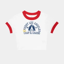 Cherry Camp Ringer Baby Tee (White/Red) Best