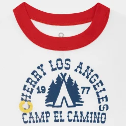 Cherry Camp Ringer Baby Tee (White/Red) Best