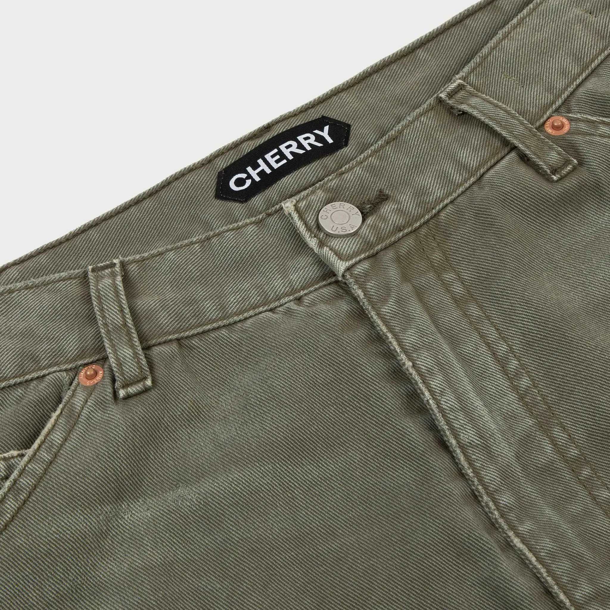 Cherry Canvas Double Knee (Vintage Olive) Sale