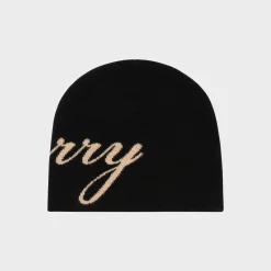 Cherry Cashmere Skull Cap Beanie (Black) Hot