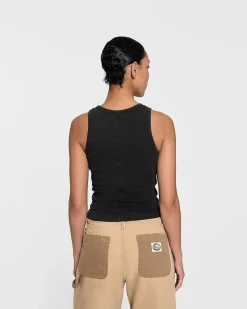 Cherry Chain Stitch Tank Top (Black) Hot