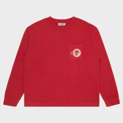 Cherry Cams Pocket L/S T-Shirt (Vintage Red) Outlet