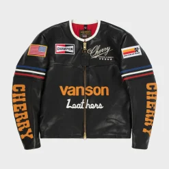 Cherry X Vanson Star Jacket (Black) Cheap