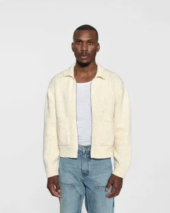 Cherry Cotton Knit Club Jacket (Cream) Shop