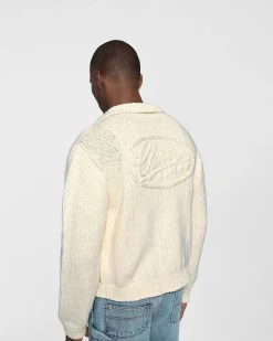 Cherry Cotton Knit Club Jacket (Cream) Shop