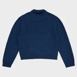 Cherry Cotton Knit Club Jacket (Royal Blue) Discount