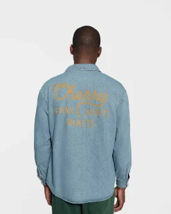 Cherry Denim Overshirt (Indigo) Online