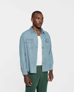 Cherry Denim Overshirt (Indigo) Online