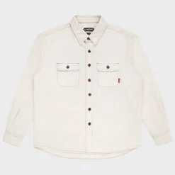 Cherry Denim Overshirt (Vintage White) Online