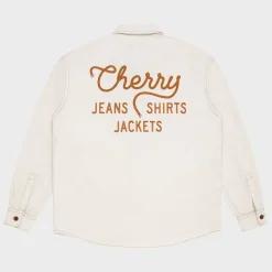 Cherry Denim Overshirt (Vintage White) Online