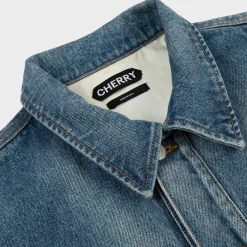 Cherry Denim Western Jacket (Indigo) Best Sale