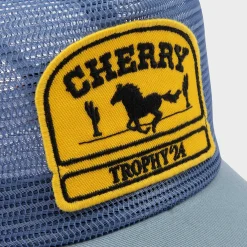 Cherry Desert Horse Full Mesh Trucker Hat (Blue) Hot