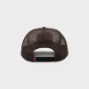 Cherry Desert Horse Full Mesh Trucker Hat (Brown) Flash Sale
