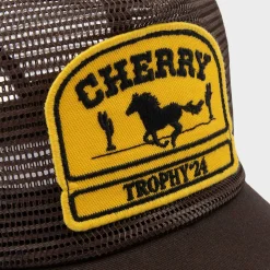 Cherry Desert Horse Full Mesh Trucker Hat (Brown) Flash Sale