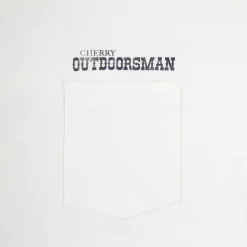 Cherry Flying Geese Pocket Tee (White) Hot