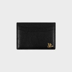 Cherry Leather Card Holder (Black) Cheap