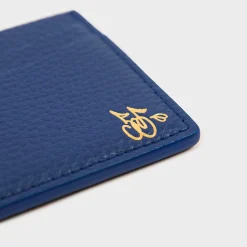 Cherry Leather Card Holder (Blue) Online