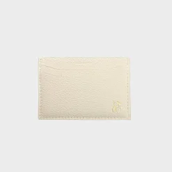 Cherry Leather Card Holder (Cream) Outlet