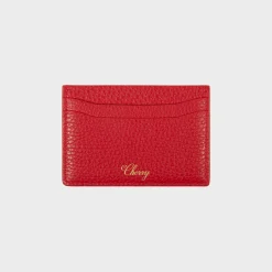 Cherry Leather Card Holder (Red) Shop