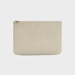 Cherry Leather Pouch (Cream) New