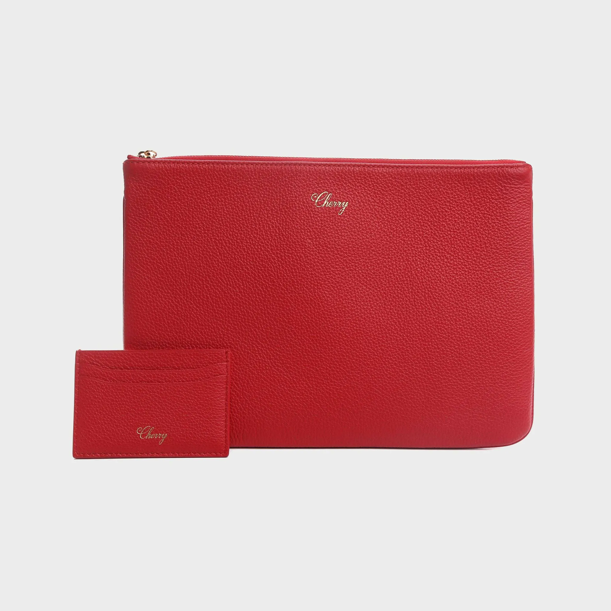 Cherry Leather Pouch (Red) Outlet