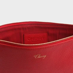 Cherry Leather Pouch (Red) Outlet