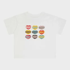Cherry Lovers Boxy Baby Tee (White) Flash Sale