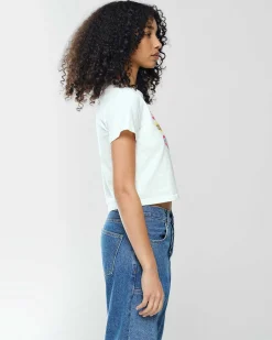 Cherry Lovers Boxy Baby Tee (White) Flash Sale