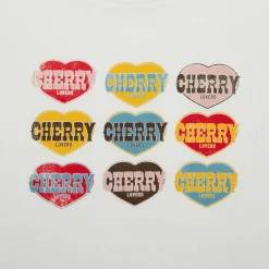Cherry Lovers Boxy Baby Tee (White) Flash Sale