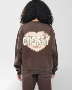 Cherry Lovers Crewneck (Espresso) Fashion