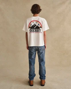 Cherry Mountain Expedition Boxy Pocket Tee (White) New