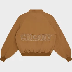 Cherry Nylon Championship Jacket (Camel) Flash Sale