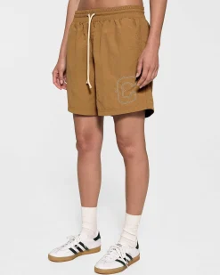 Cherry Nylon Championship Shorts (Camel) Outlet