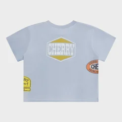 Cherry Off Road Boxy Baby Tee (Dusty Blue) Online