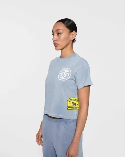 Cherry Off Road Boxy Baby Tee (Dusty Blue) Online