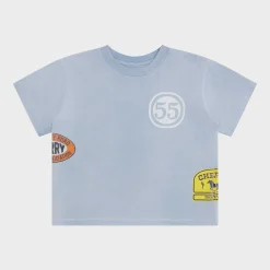Cherry Off Road Boxy Baby Tee (Dusty Blue) Online