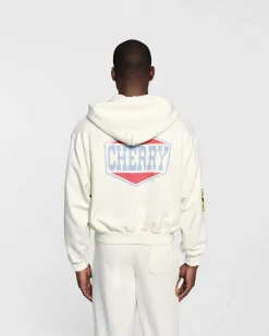Cherry Off Road Zip-Up Hoodie (Vintage White) Discount