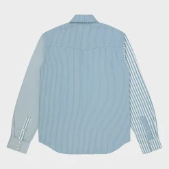 Cherry Patchwork Western Shirt (Blue/White) Best