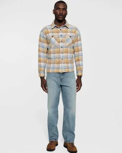 Cherry Plaid Overshirt (Beige) Fashion