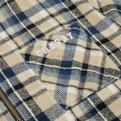 Cherry Plaid Zip Shirt Jacket (Beige) Shop