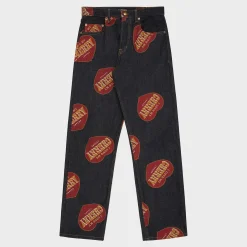 Cherry Printed Relaxed Five Pocket (Indigo) Best